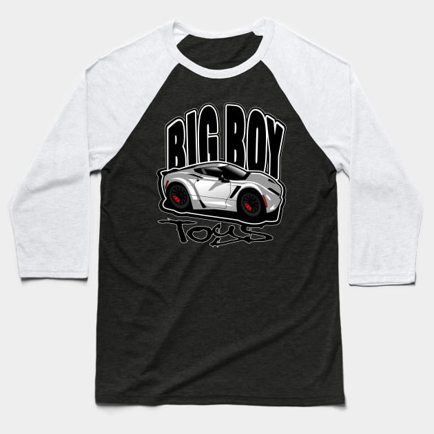 Big Boy Toys Vette Baseball T-Shirt by Spikeani